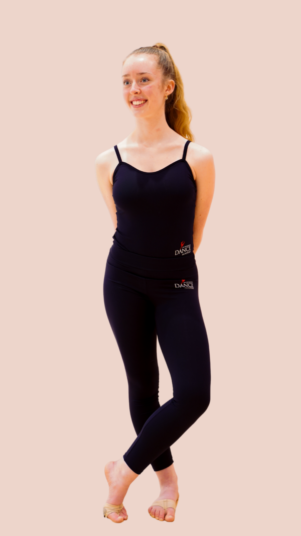 Black Camisole Leotard with Thin Straps - Image 3