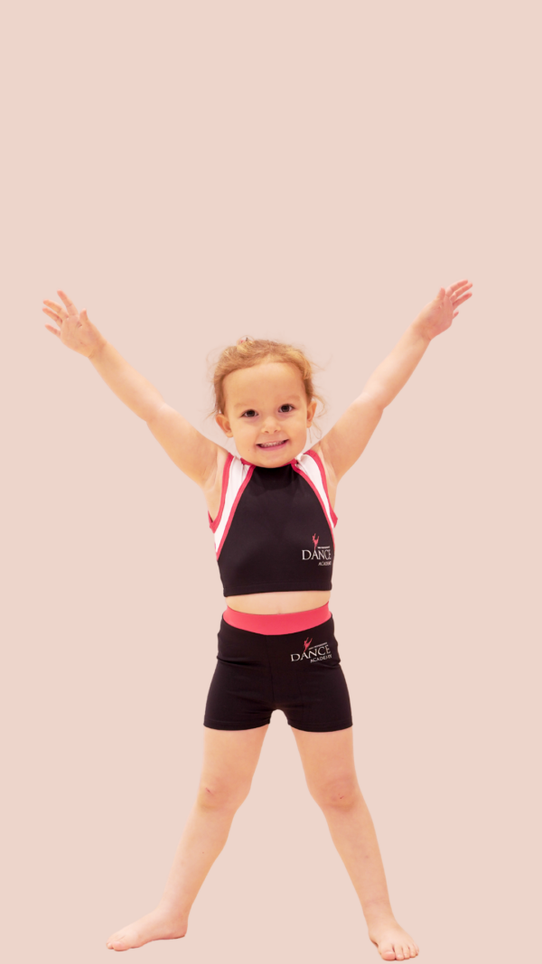 Black Crop Top with White and Red Detail - Image 3