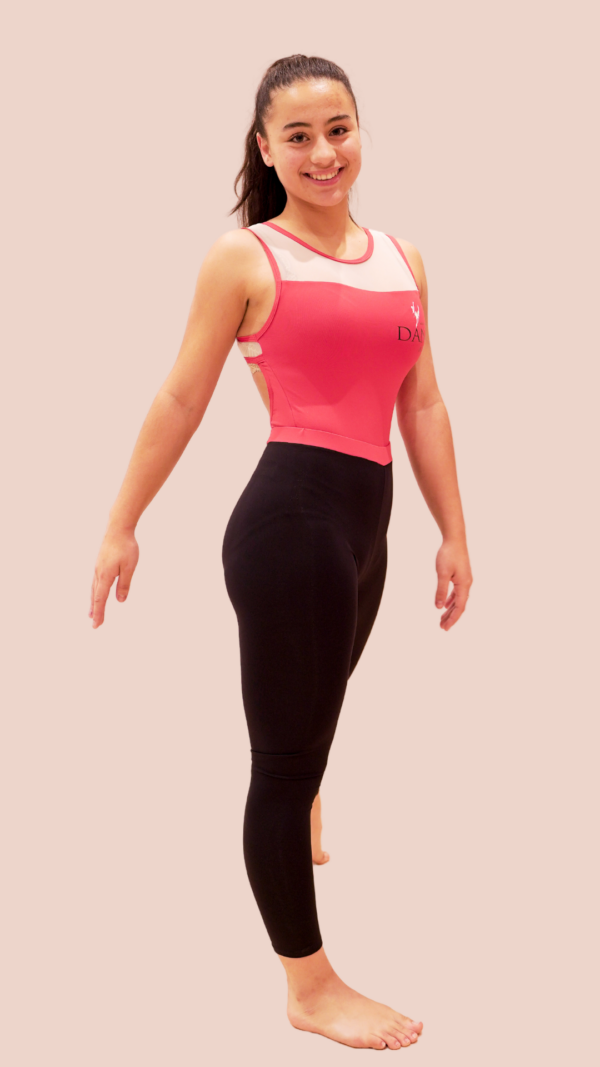 Red Leotard with Mesh - Image 4