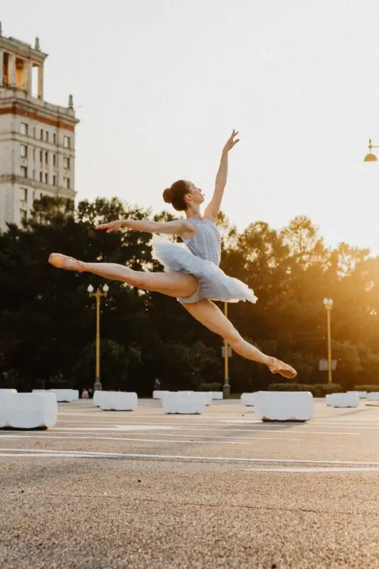 ballet dancer leaping