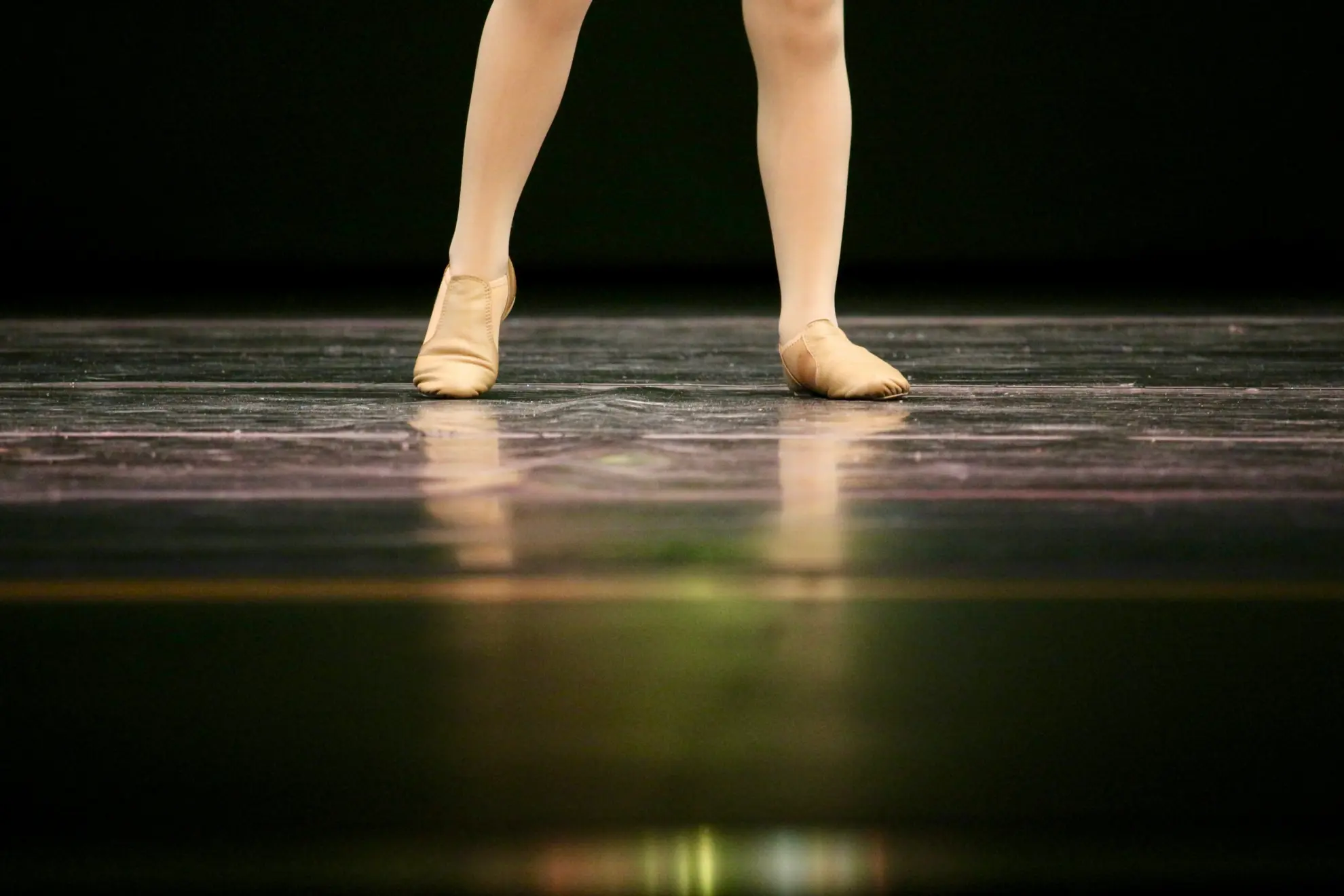 ballet shoes on stage