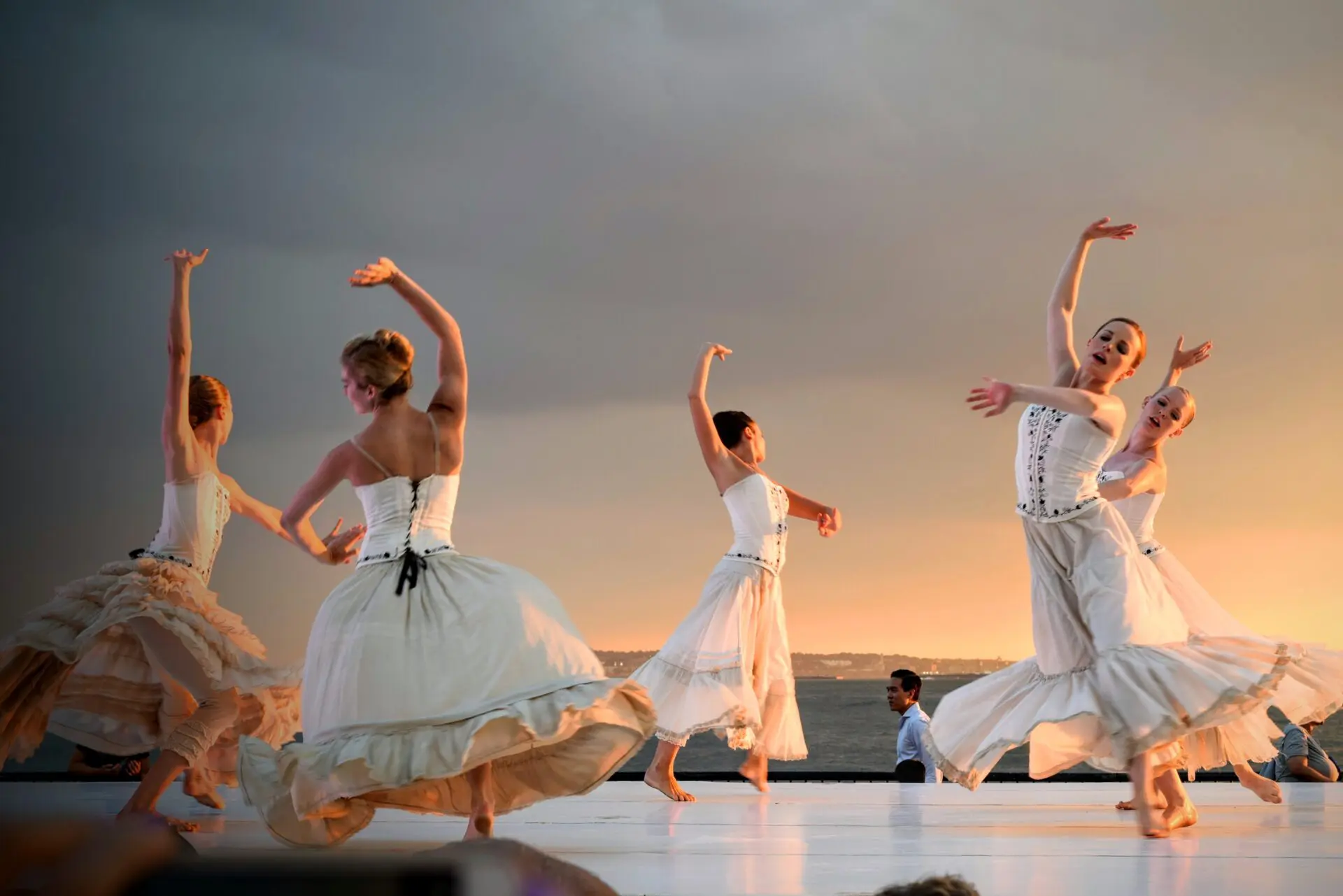 ballet dancers on stage performing