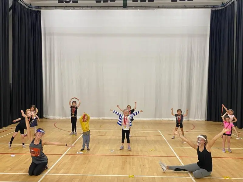 children dancing at summer camp