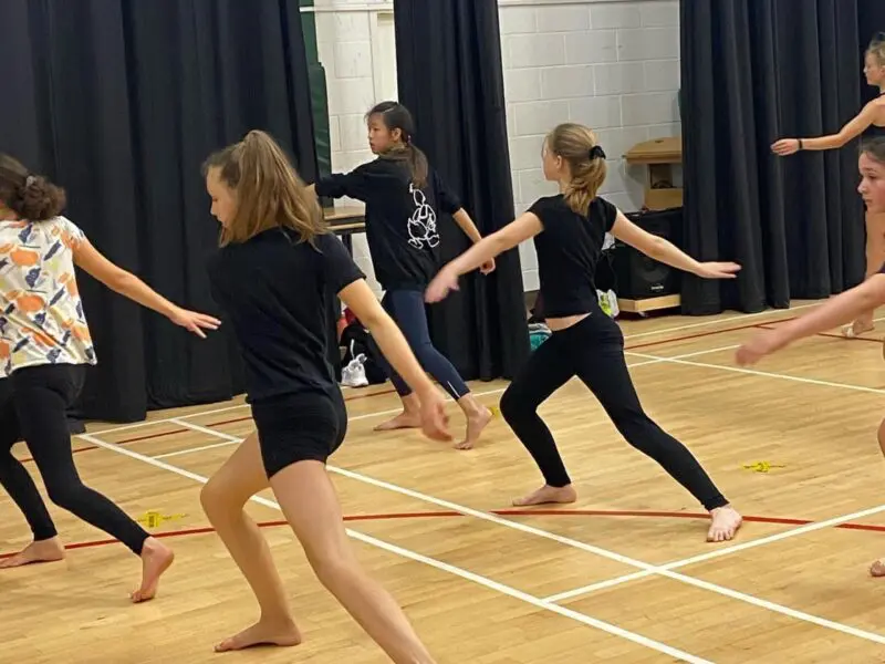 children dancing at summer camp