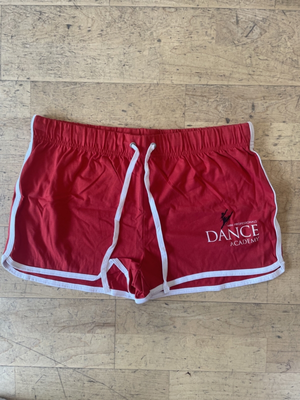 Second hand red shorts with white trim